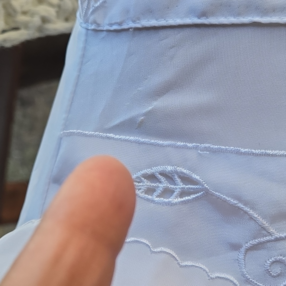 David Benjamin White Vintage Blouse With Floral Embroidery Accent At Bodice - Picture 11 of 15